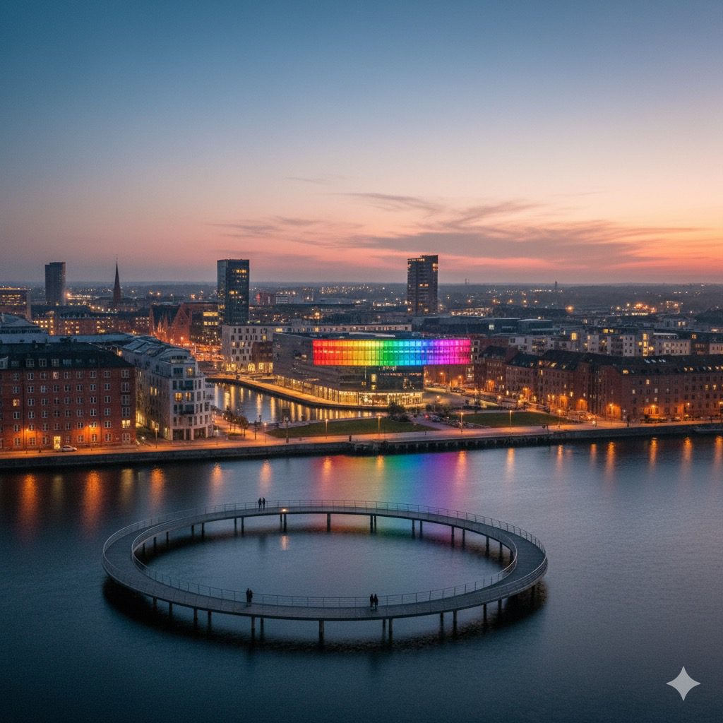 Aarhus Ostsee mit Strand und Stadt - Kultur und Natur vereint