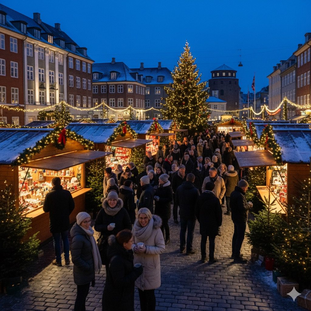 Weihnachtsmarkt Dänemark Winter Tivoli Kopenhagen Lichter