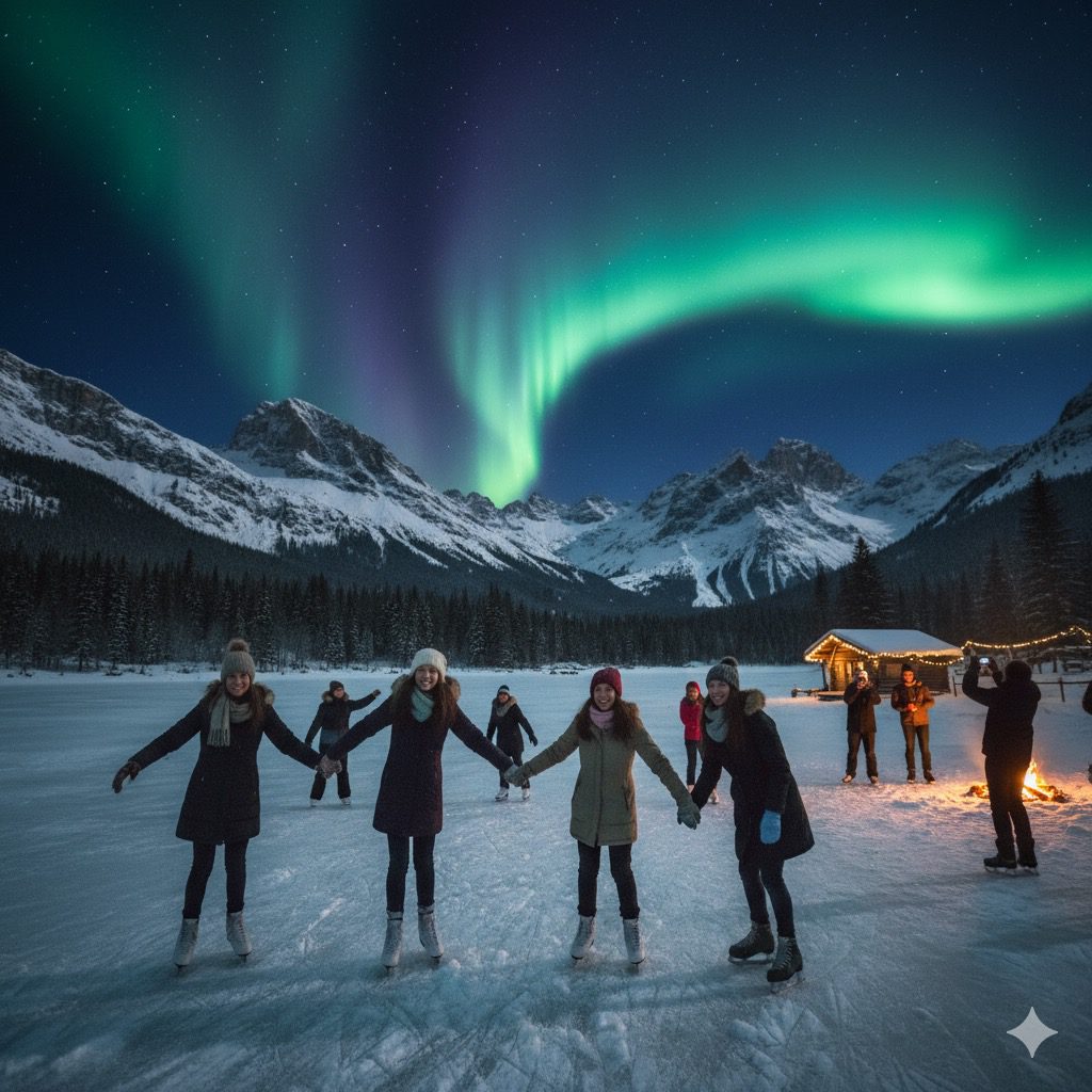 Winteraktivitäten Dänemark Eislaufen Outdoor Schlittschuh