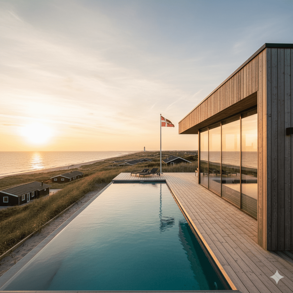 Dänemark Ferienhaus mit Pool am Meer