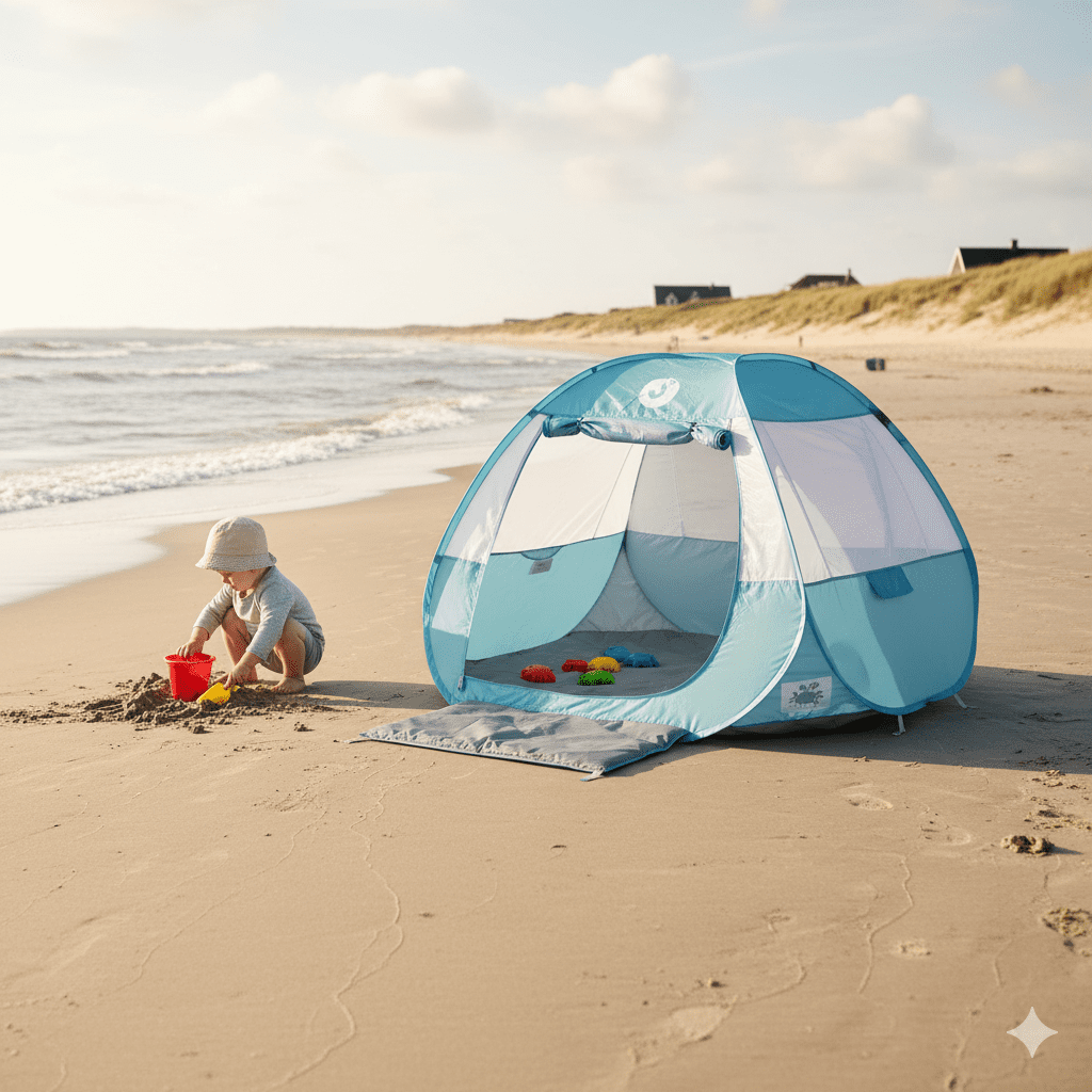 Strandzelt für Kleinkinder - Windschutz und Sonnenschutz