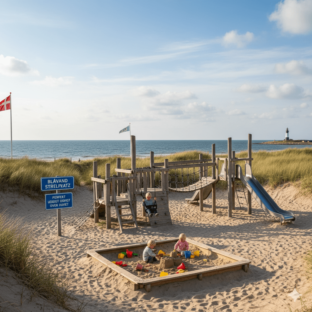 Blåvand Strand Spielplatz - mit Meerblick